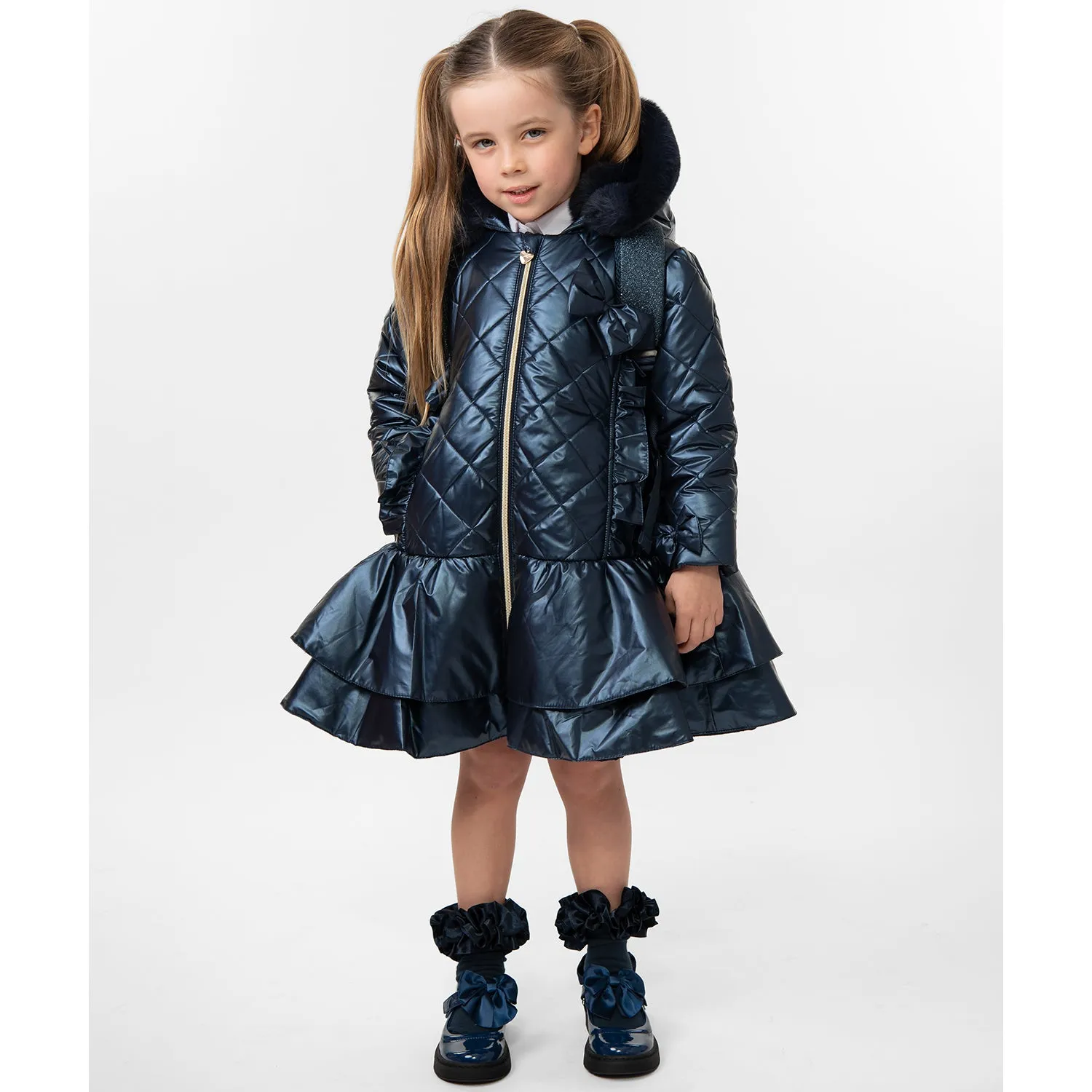 Navy Hooded Schoolcoat