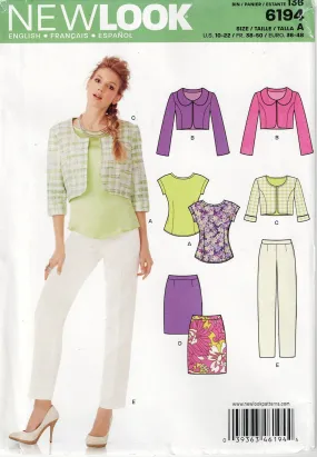 New Look 6194 Womens Summer Capsule Wardrobe Jacket Top Skirt & Pants Out Of Print Sewing Pattern Size 10 - 22 UNCUT Factory Folded