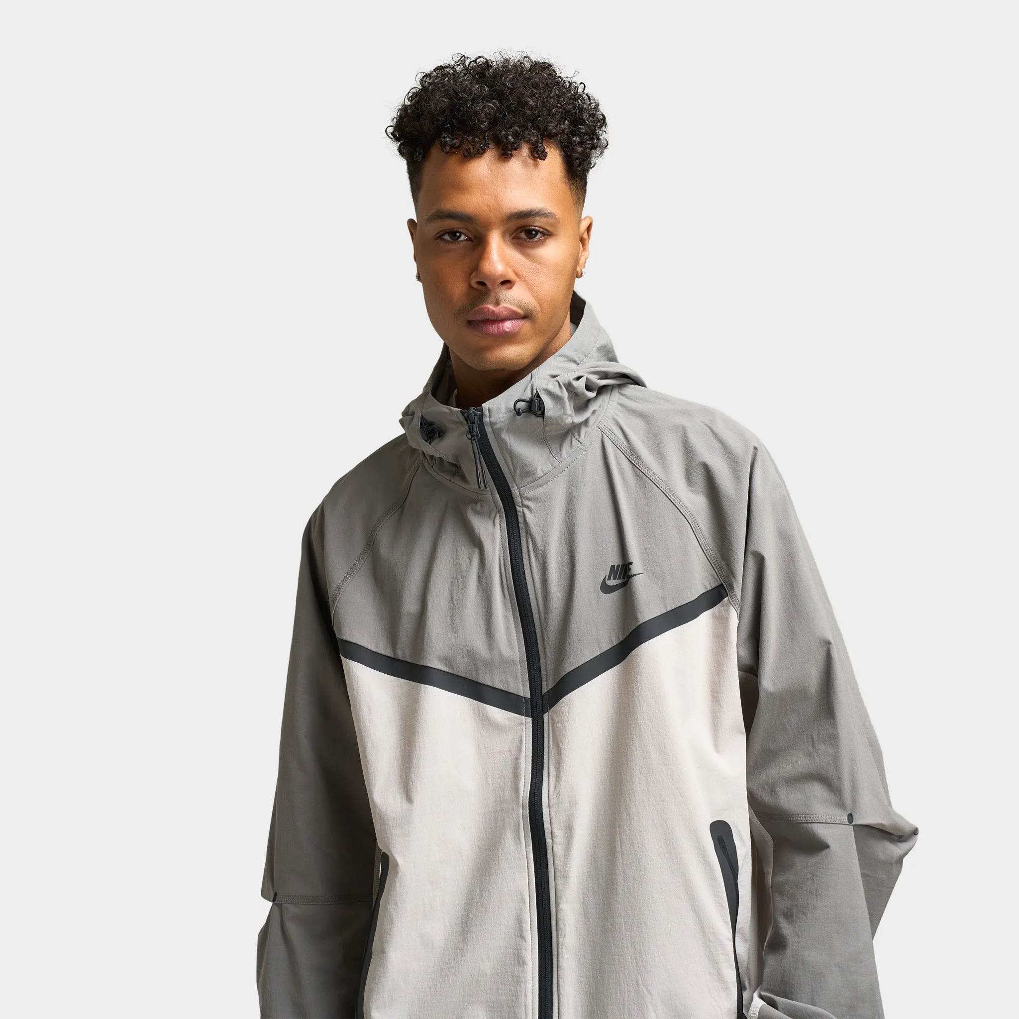 Nike Sportswear Tech Full-Zip Woven Windrunner Jacket Lt Iron Ore / Flat Pewter - Black