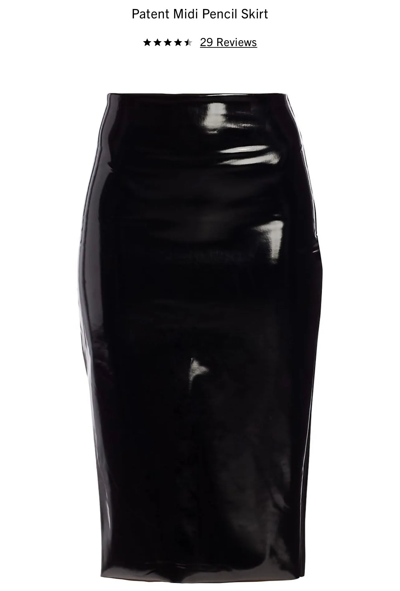 Patent High Waist Pencil Skirt