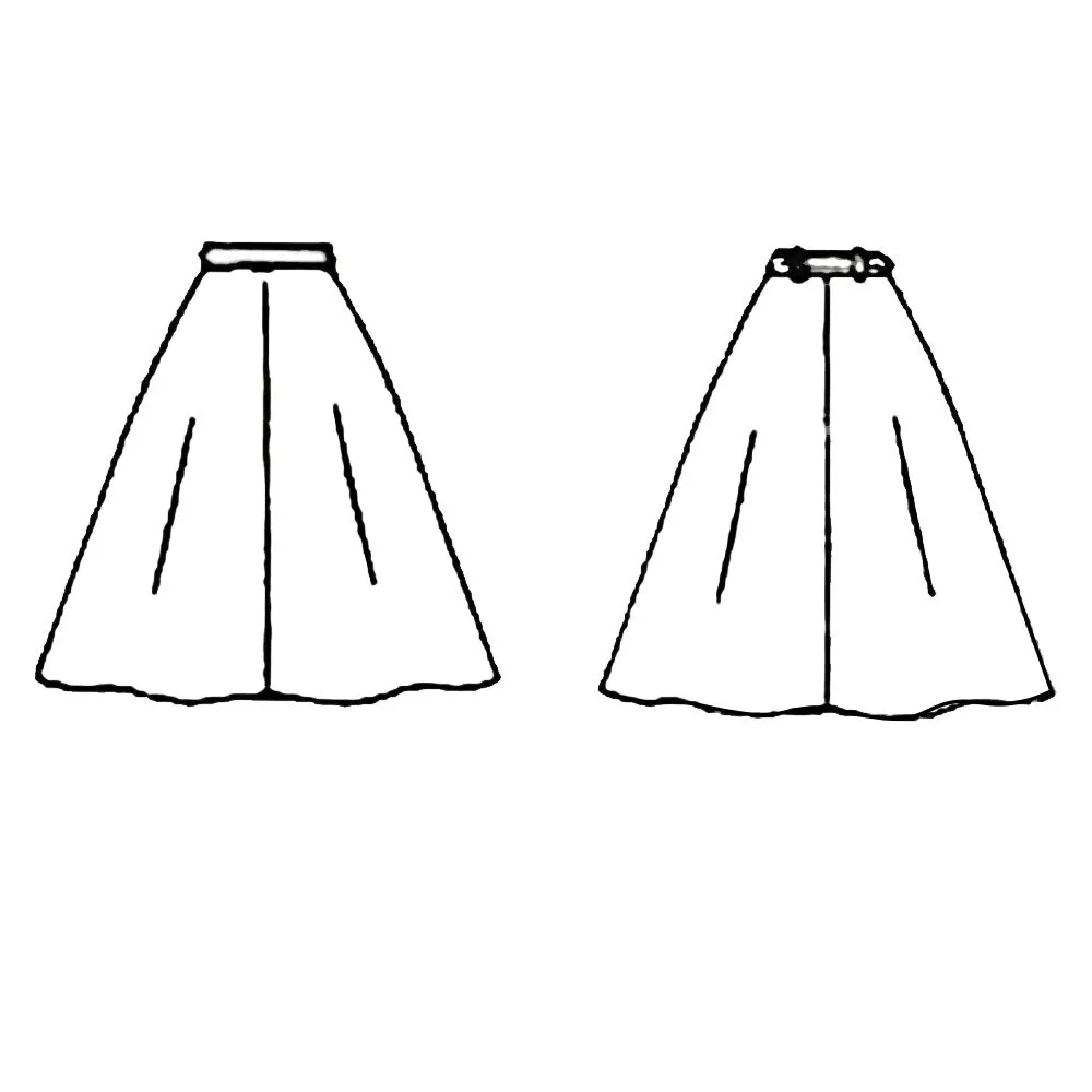 PDF - Vintage 1950s Pattern – 'Easy to make' Semi-full Skirt -  Waist 26” (66.1 cm) - Download