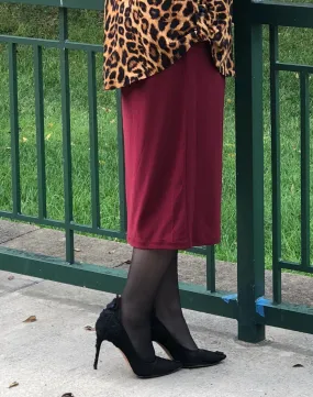 Pencil Skirt Burgundy