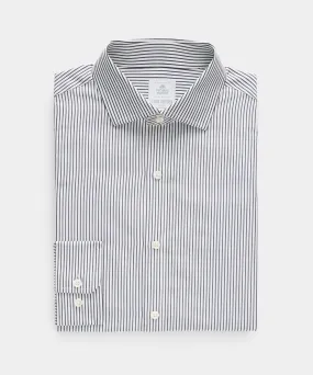 Pencil Stripe Spread Collar Dress Shirt in Railings