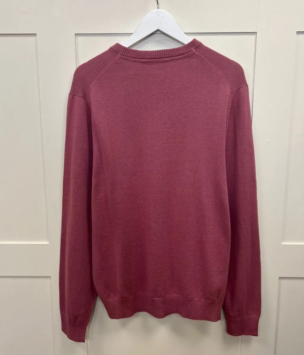 Pink Mens Cotton Logo Jumper