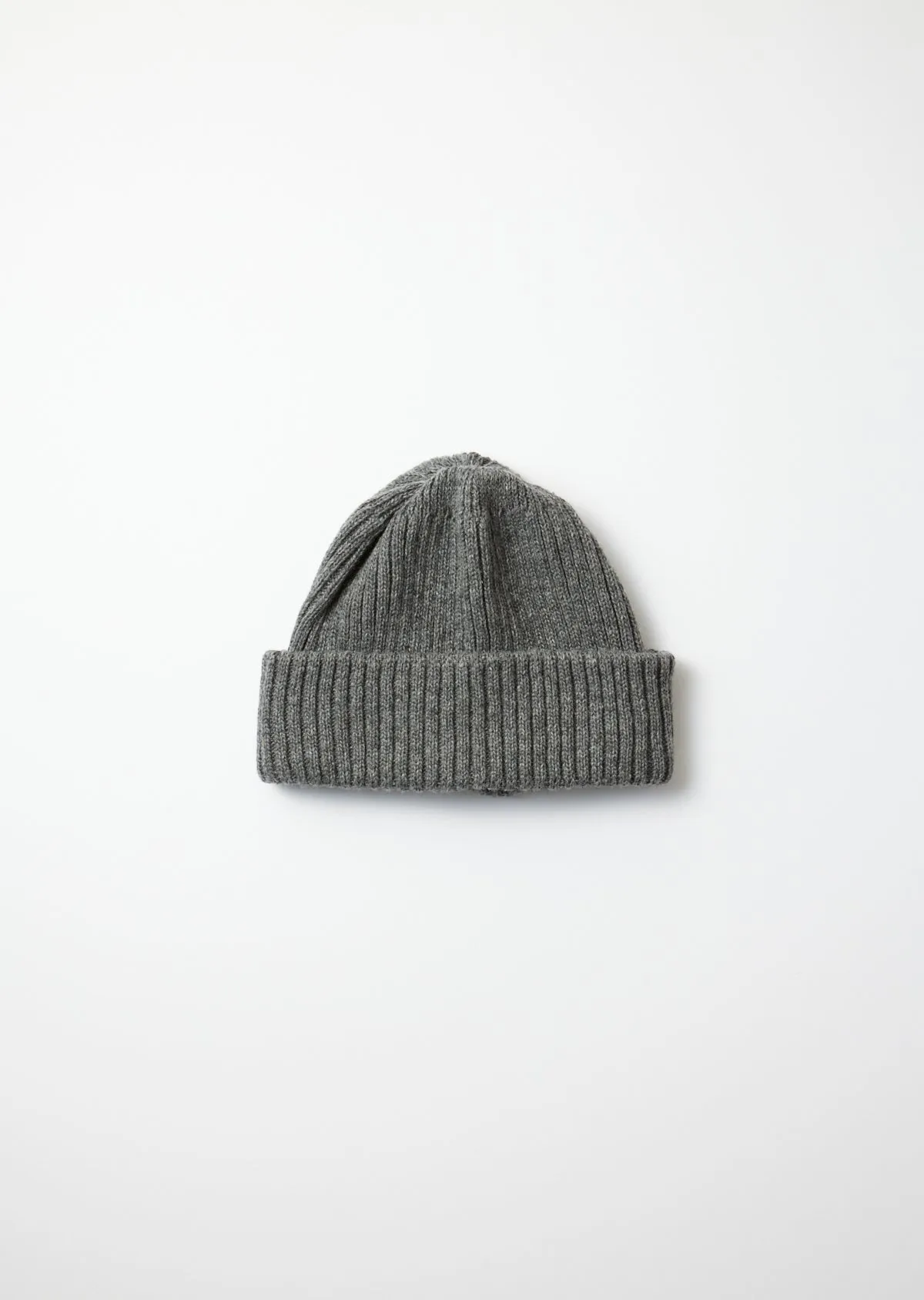 R5054 Recycle Wool Blend 2×2 Beanie D. Gray