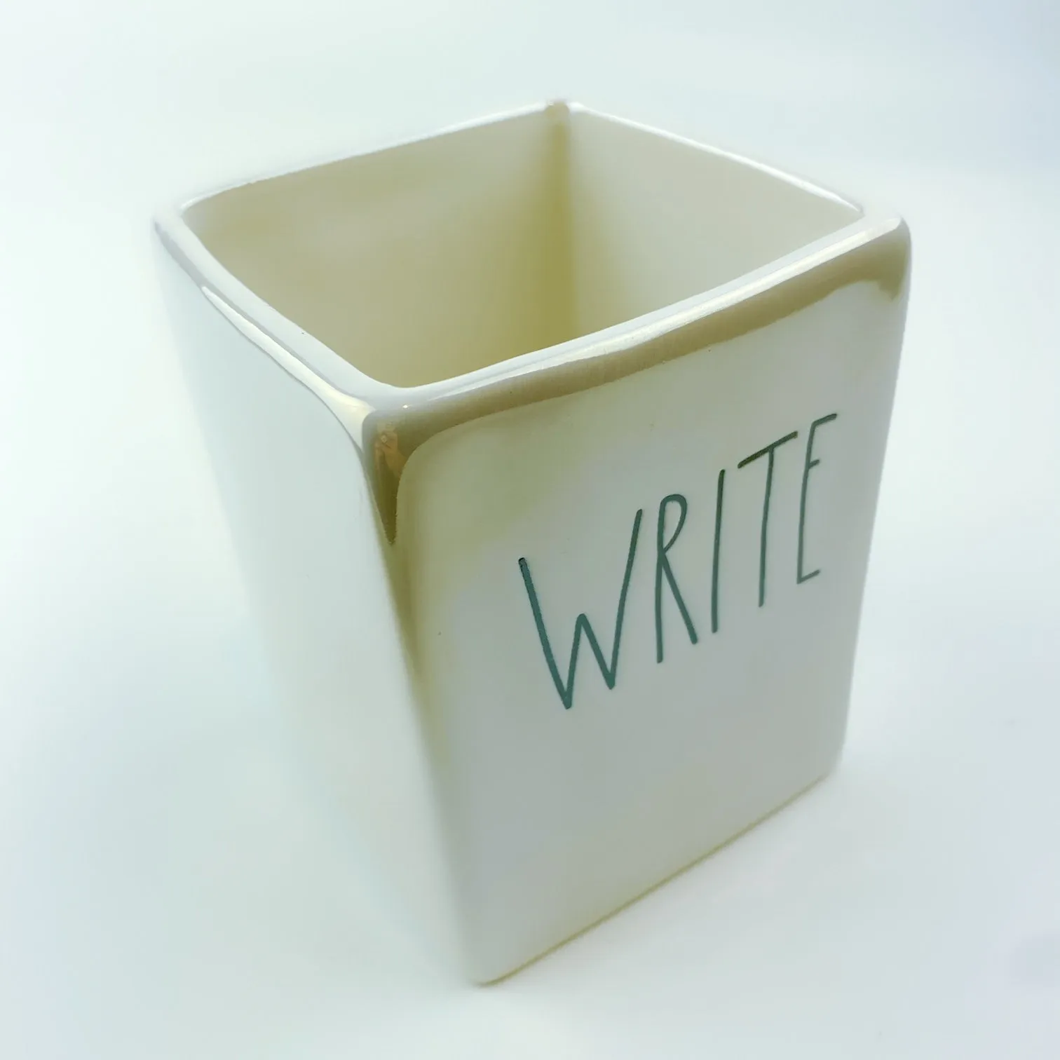 Rae Dunn By Magenta Mystic Glow Ceramic Write Pen and Pencil Holder