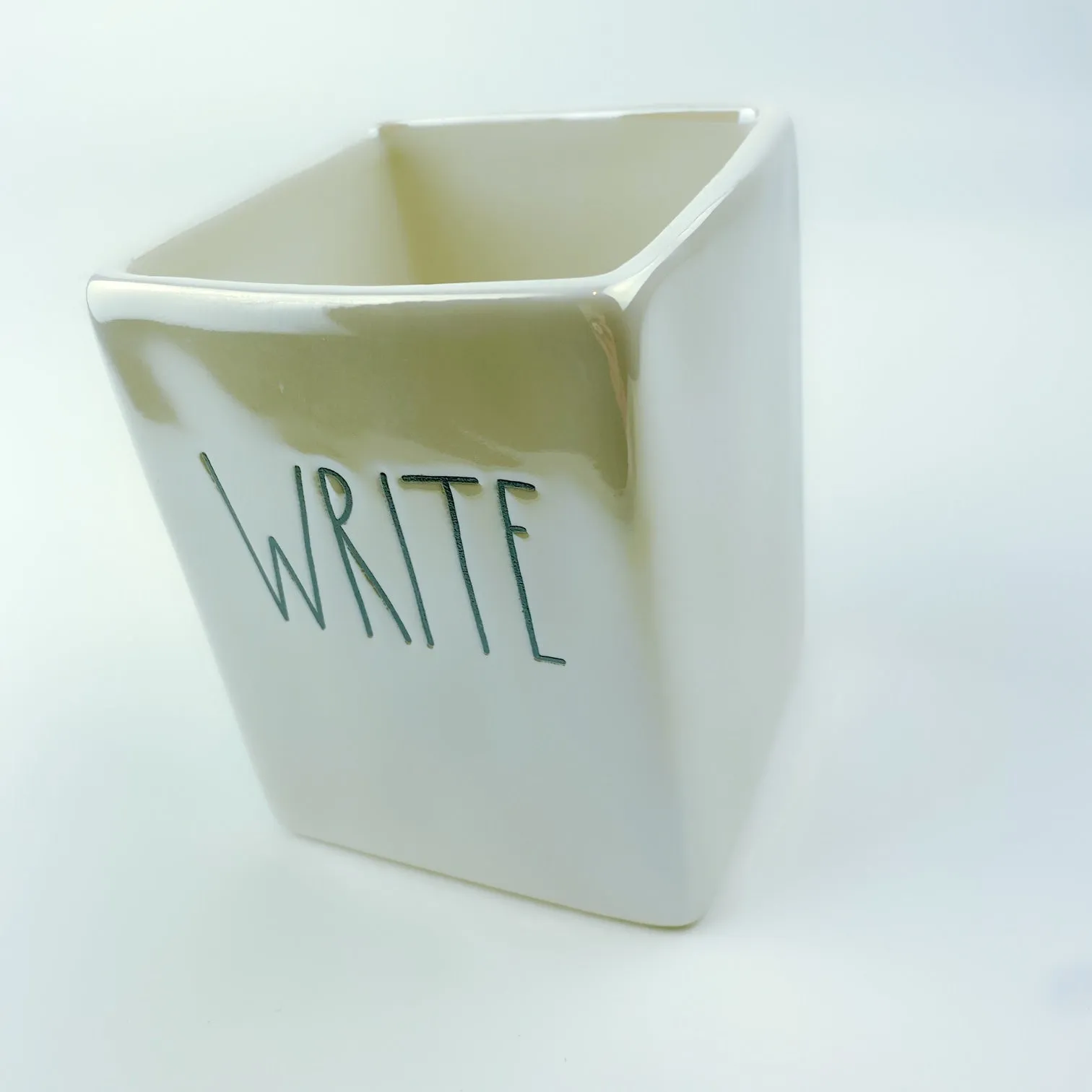 Rae Dunn By Magenta Mystic Glow Ceramic Write Pen and Pencil Holder