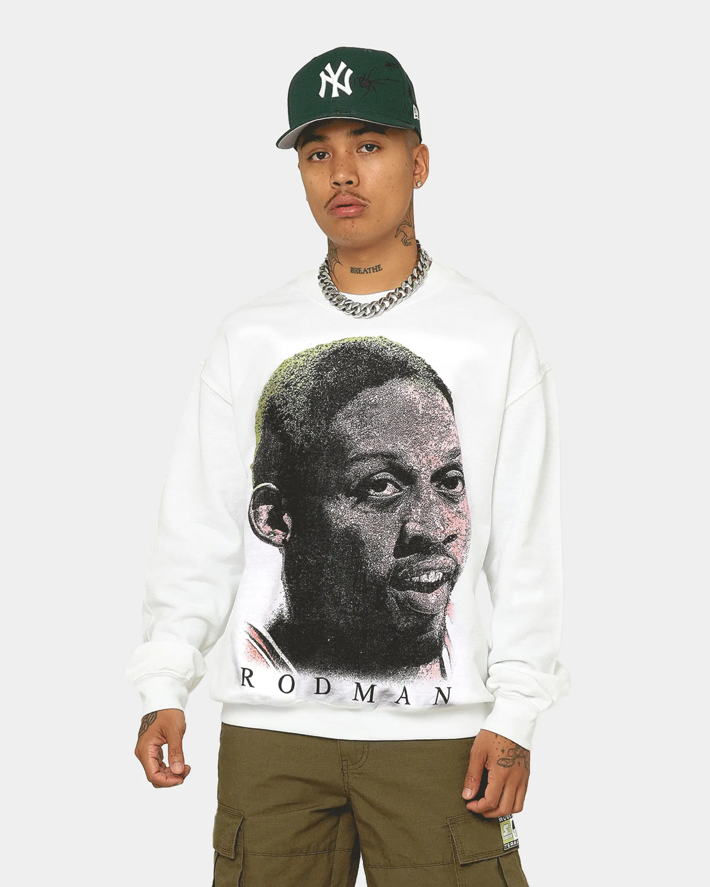 Rodman Brand Rodman Face UV Crewneck White