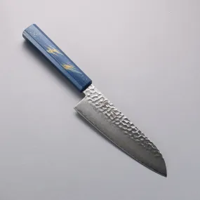 Sakai Takayuki VG10 33 Layer Damascus Santoku 170mm Live oak Lacquered (Saiseki) Handle