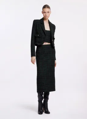 Sequin Tweed Matrix Skirt