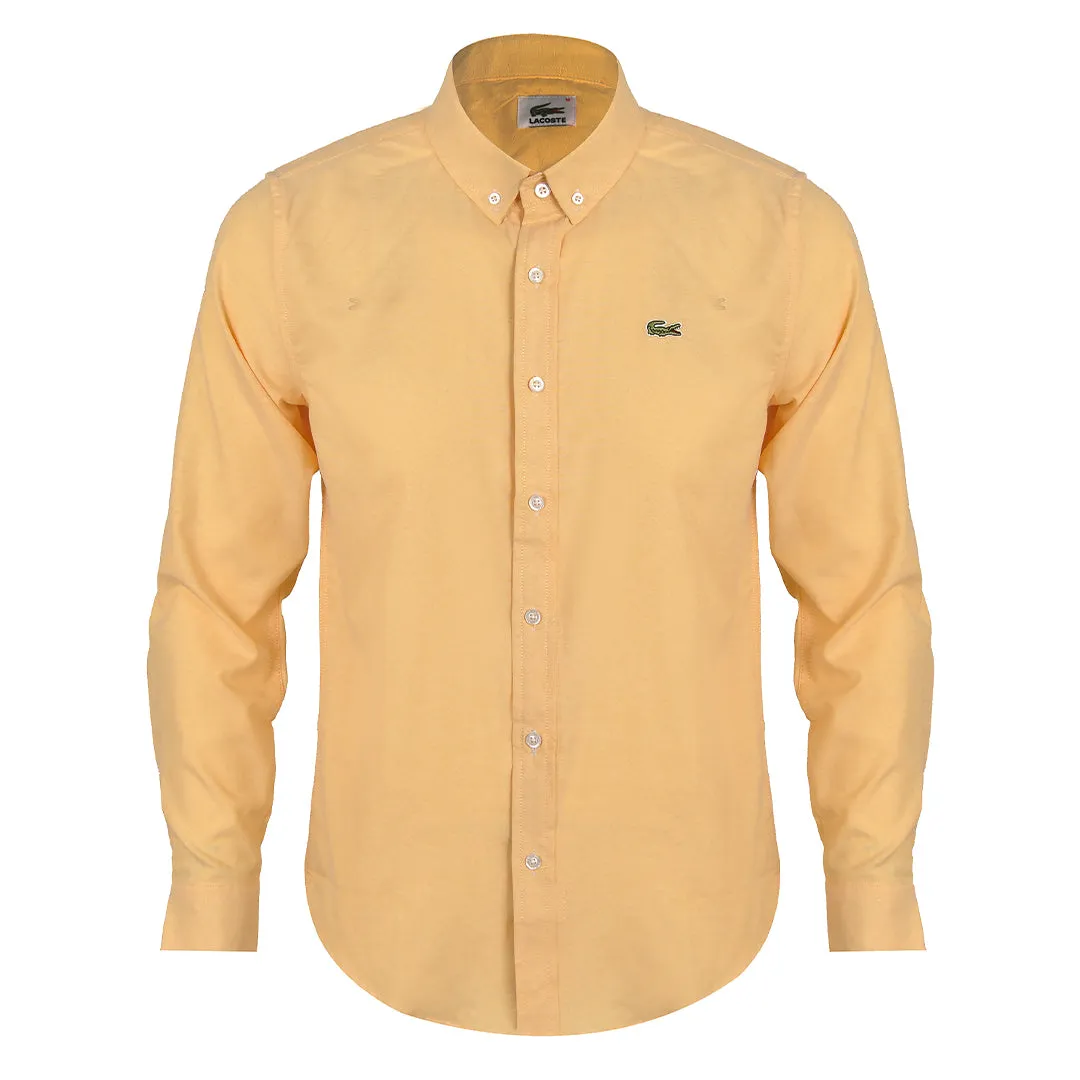 Side Logo Button Down Shirt - Yellow