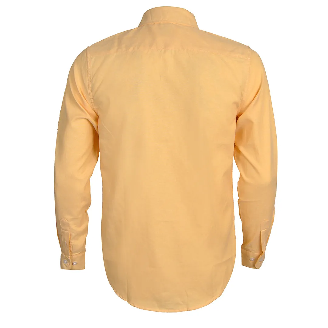 Side Logo Button Down Shirt - Yellow