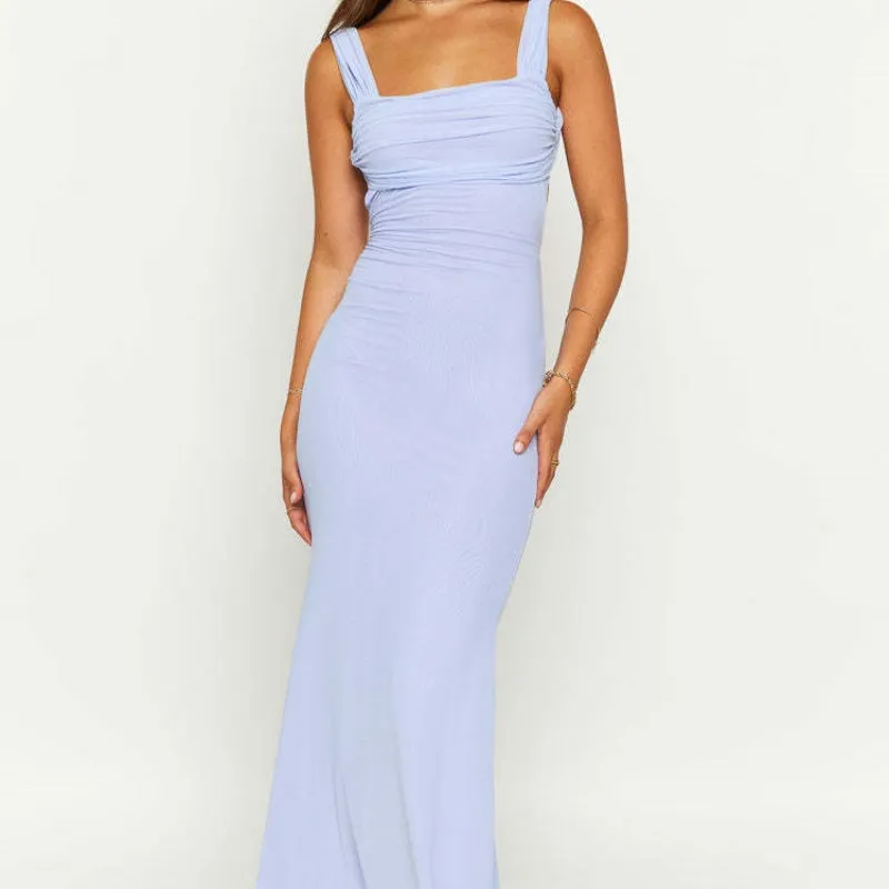 Sleeveless Sling Solid Color Dress