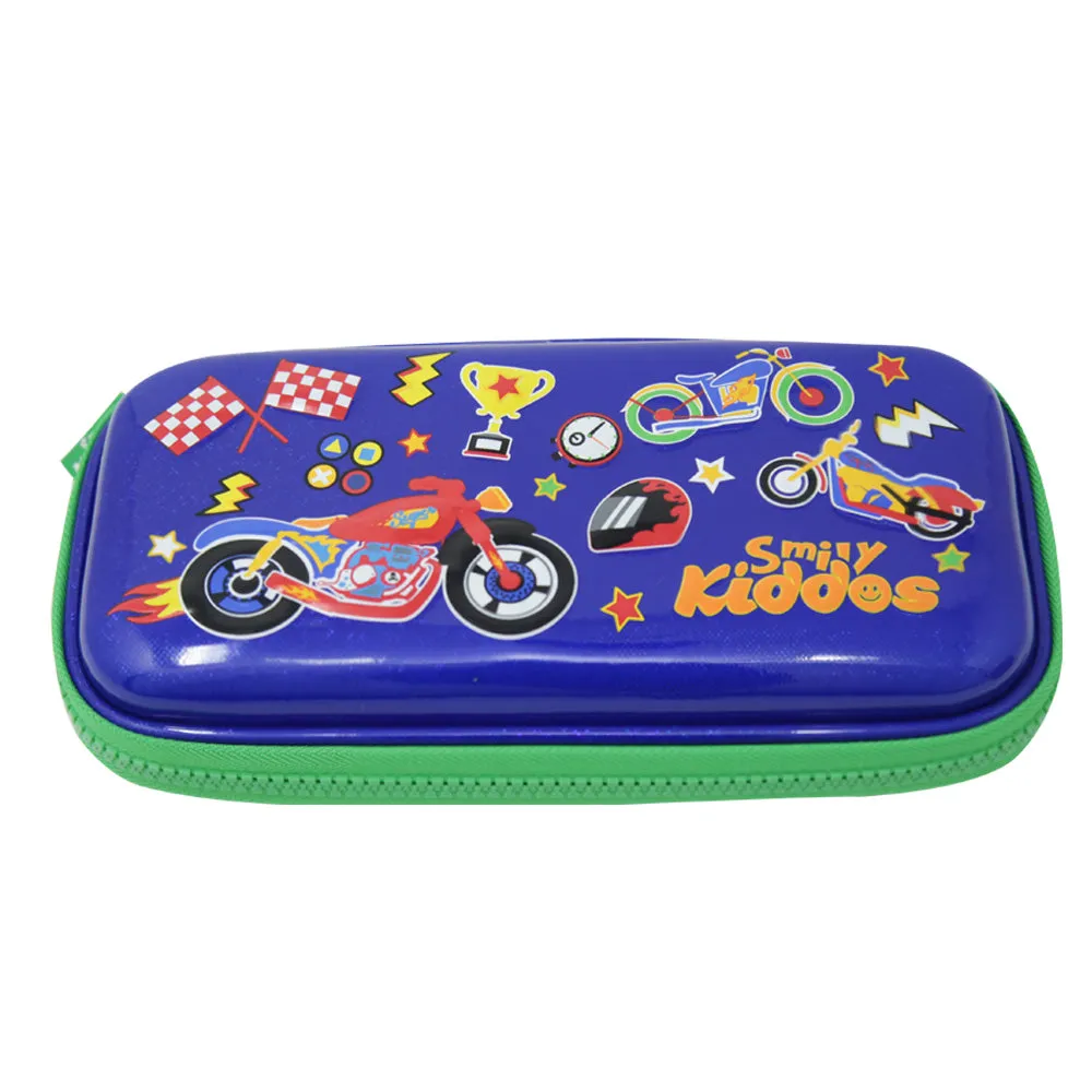 Smily Kiddos Motor Racing Small Pencil Case Blue