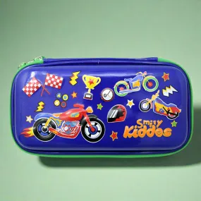 Smily Kiddos Motor Racing Small Pencil Case Blue