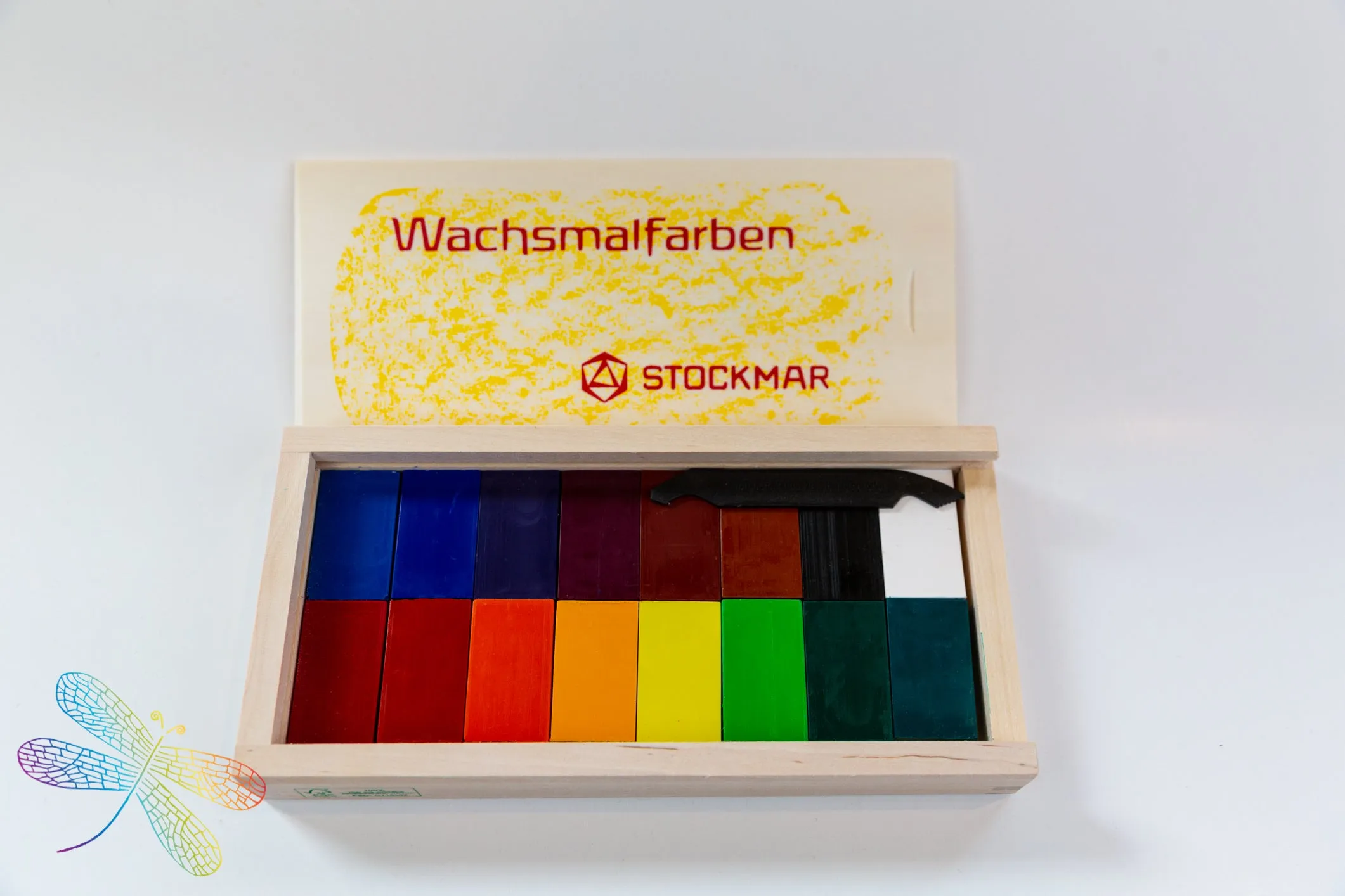 Stockmar 16 Block Crayons in Wooden Box