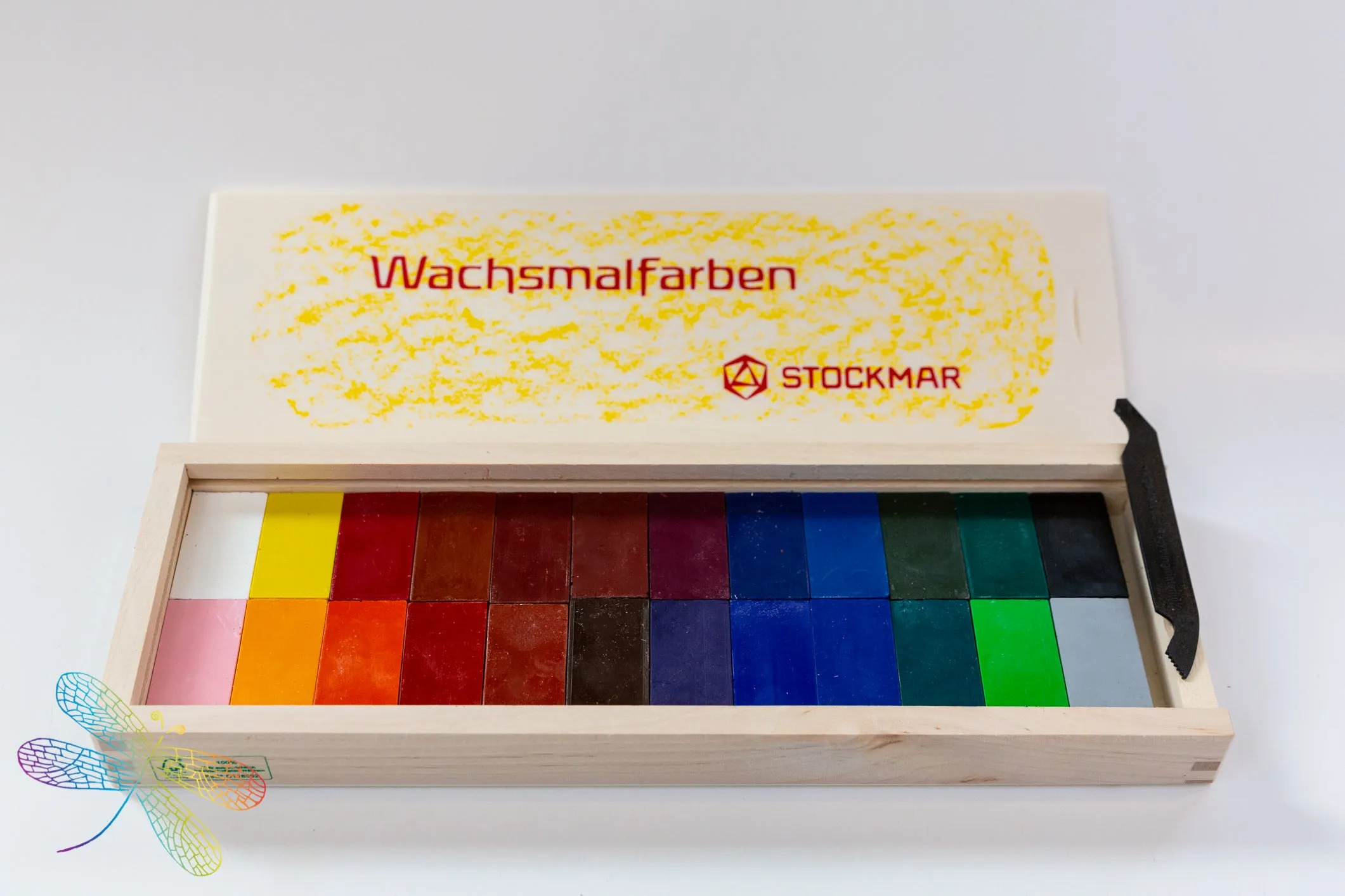 Stockmar 24 Block Crayons in Wooden Box