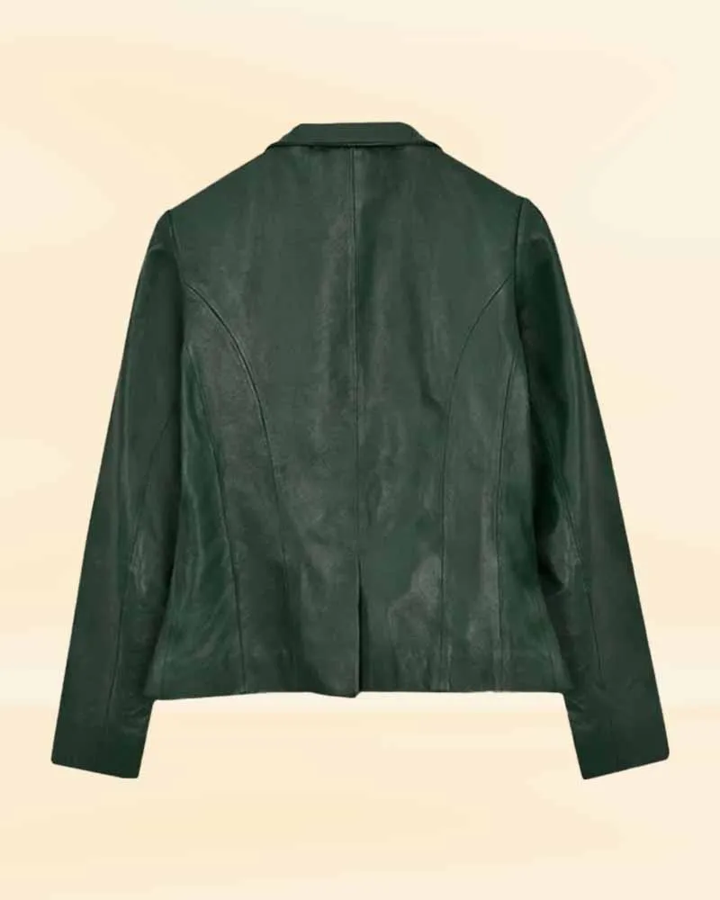 The Elegant Ensemble Leather Blazer