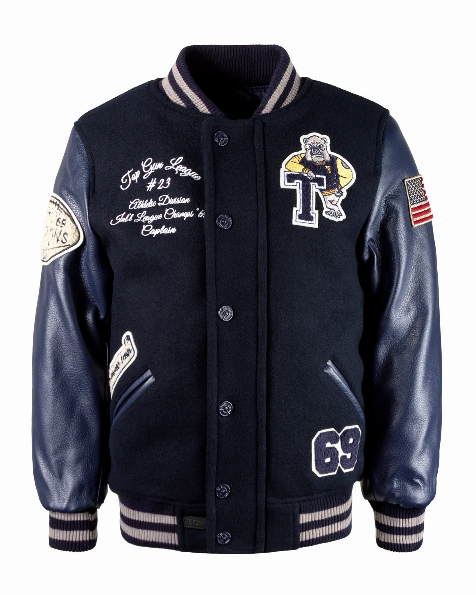 TOP GUN® KIDS BULLDOG VARSITY JACKET