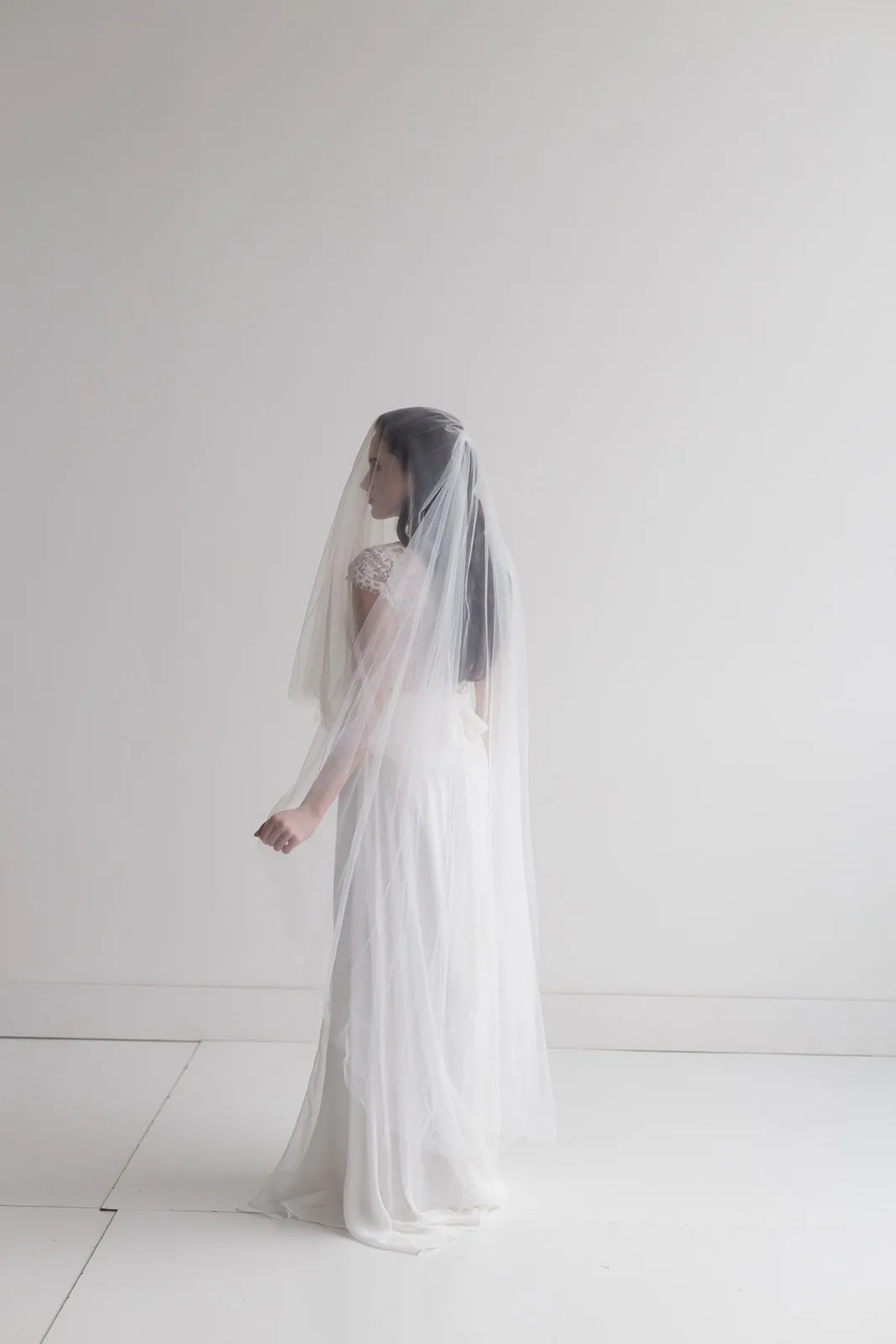 Two Layer Plain Edge Wedding Veil