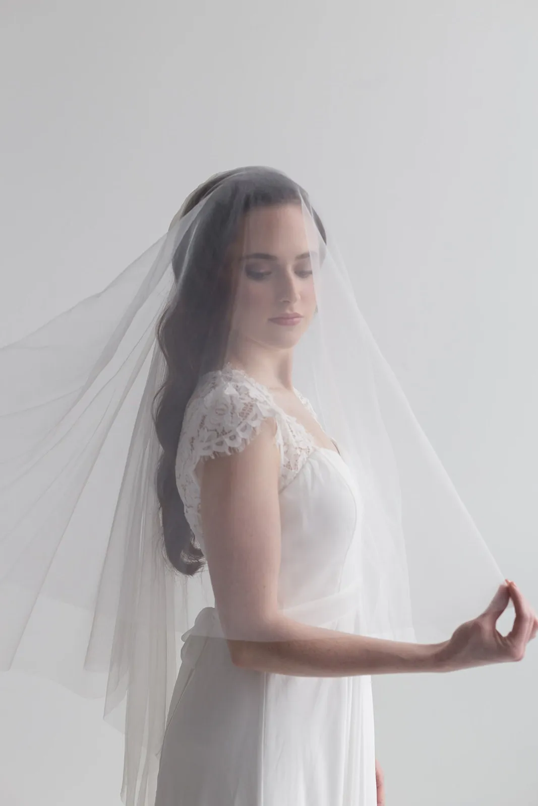 Two Layer Plain Edge Wedding Veil