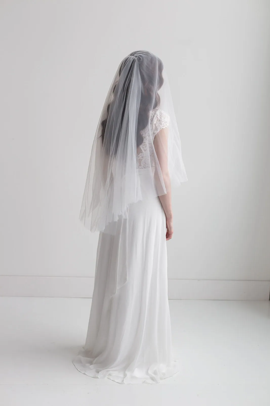 Two Layer Plain Edge Wedding Veil