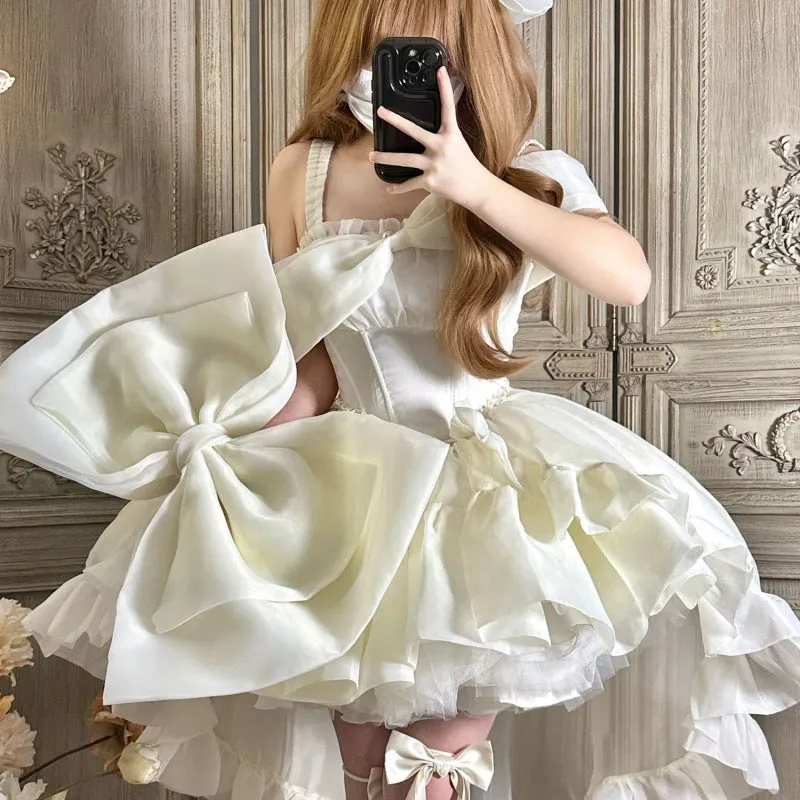 Uniwim aesthetic halloween costumes Pure Desire Small Dress French Tail Dress High-Grade Adult Ceremony Birthday Princess Pettiskirt Summer New Girl Dress