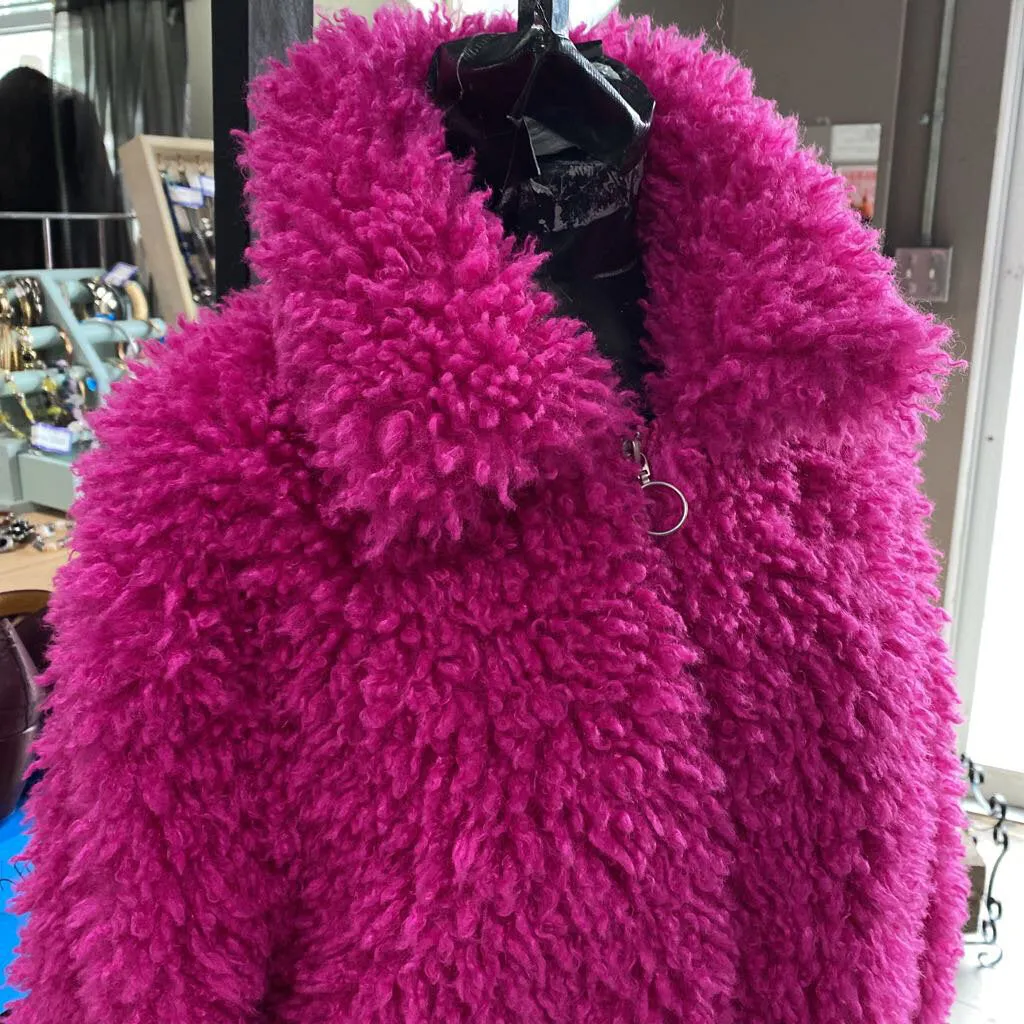 Urban Outfitters Fluffy Bomber Jacket XS