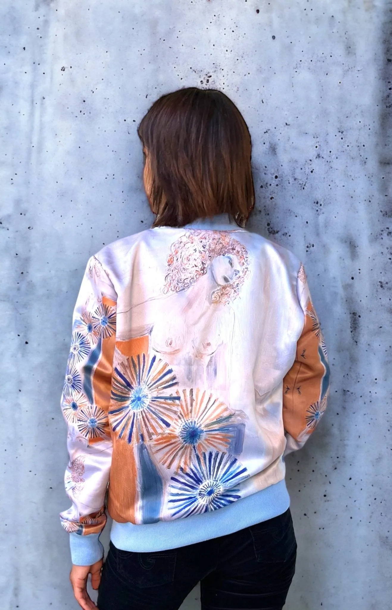 Women's Bomber Jacket Spinning Your Wheel